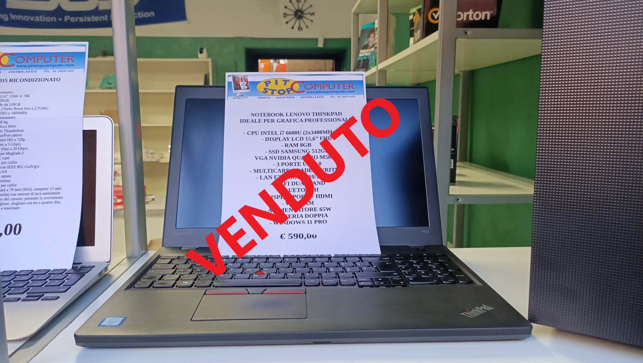 Notebook Lenovo Thinkpad P50s 15,6